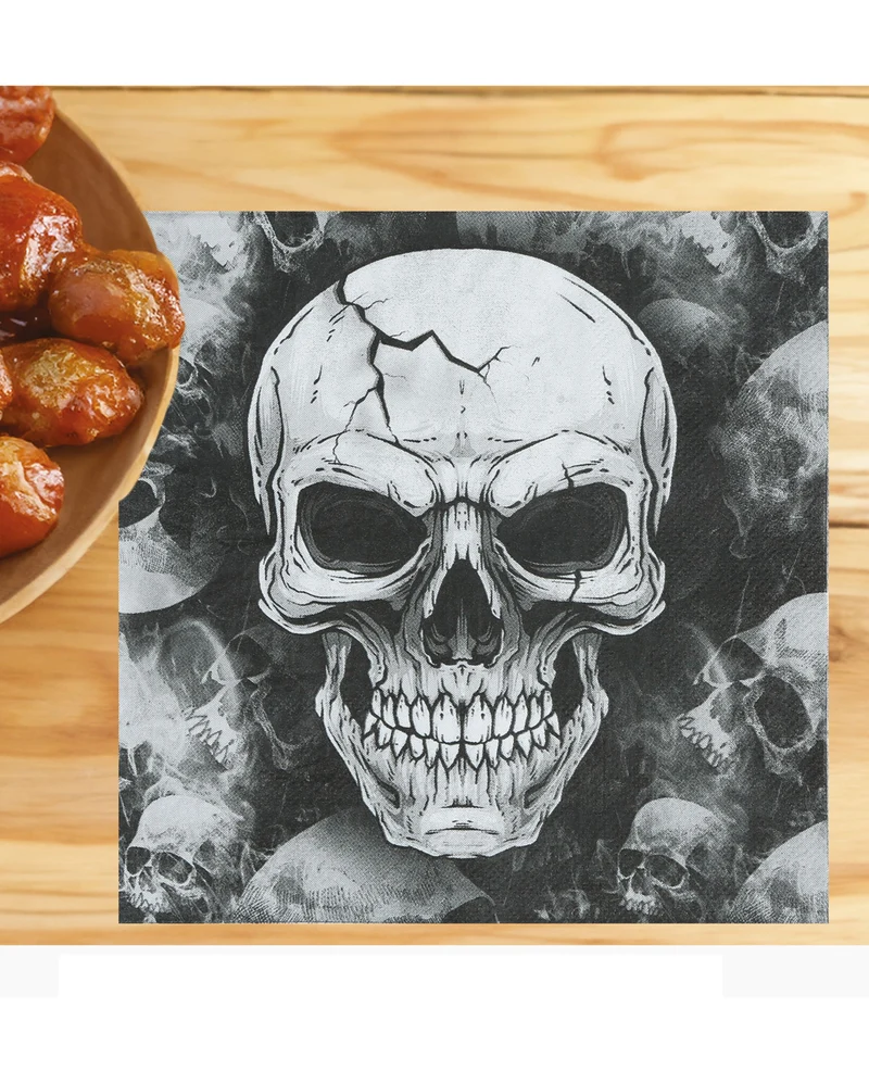 Gruselige Totenkopf Servietten 12 St.