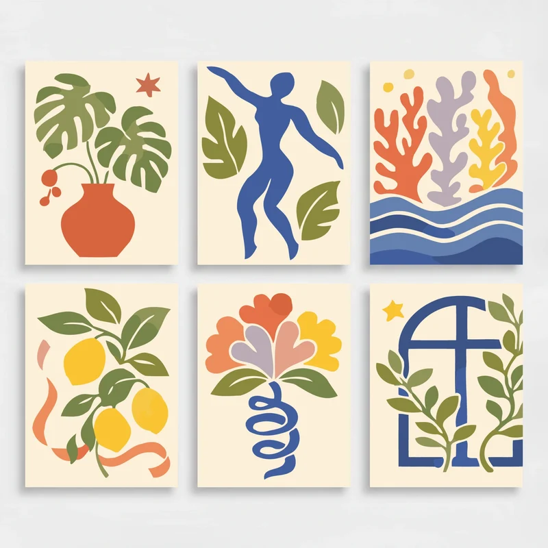 Matisse Inspired - Mini Paint by Numbers Set