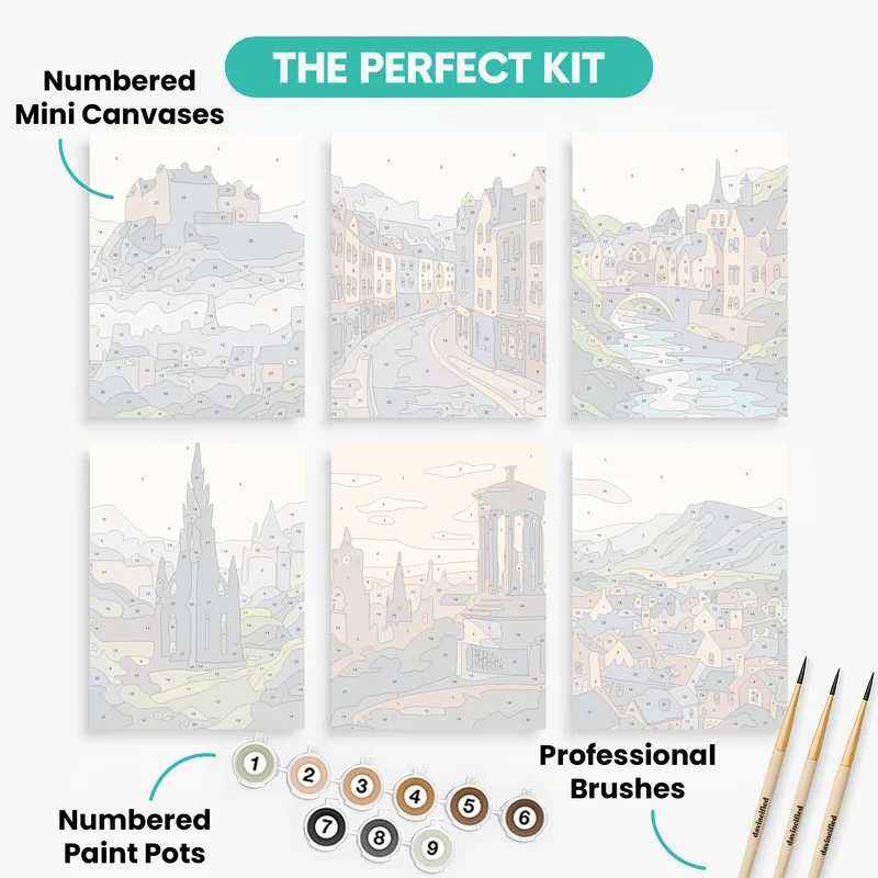 Edinburgh - Mini Paint by Numbers Set