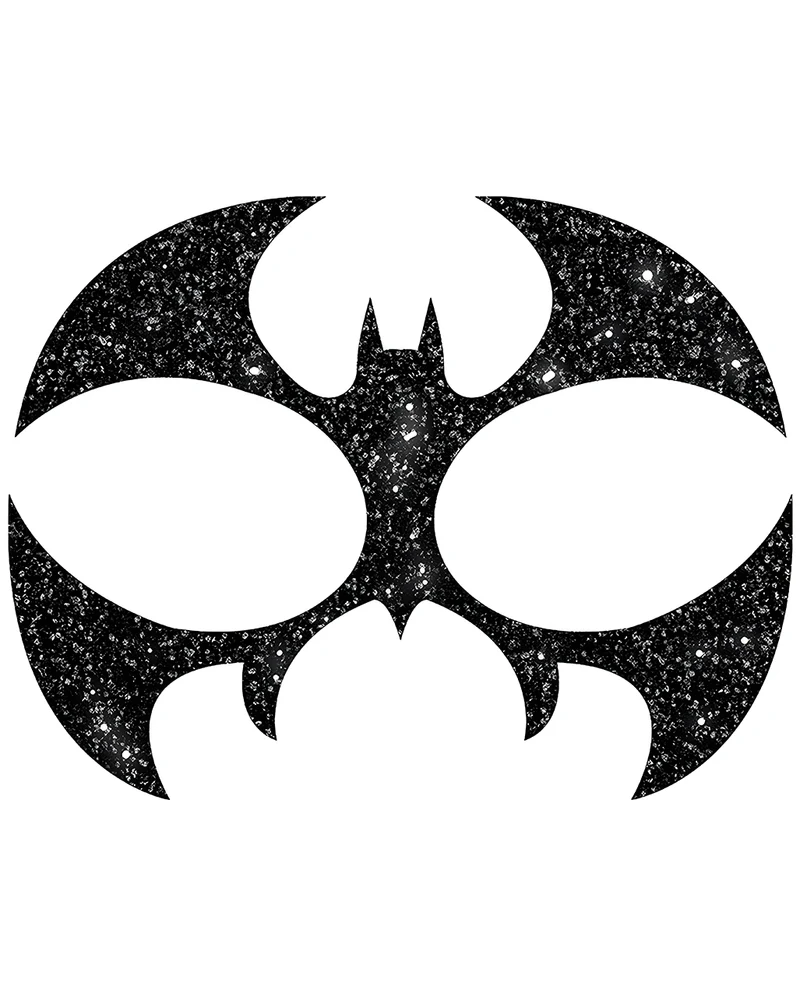 Glitzer Gesichtsaufkleber Fledermaus