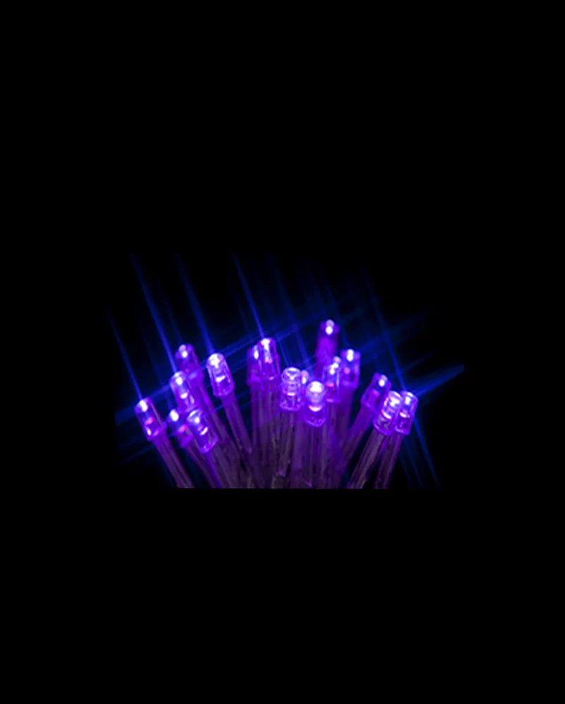 Lila Lichterkette mit 50 LEDs 5m