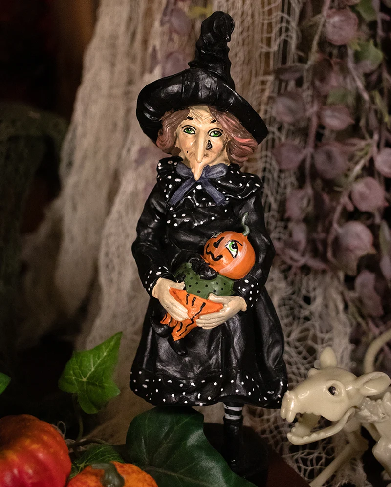 Vintage Halloween Hexe Rosalea Figur 22,7 cm