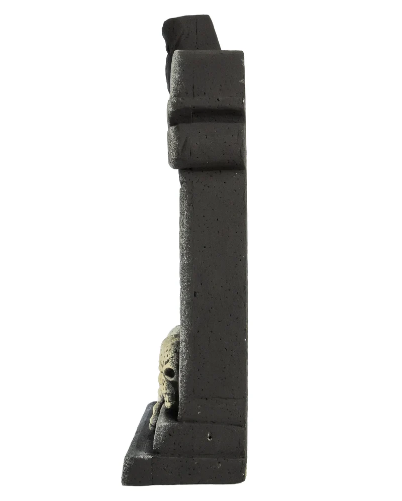 Grabstein mit Rabe & Totenköpfen 47cm