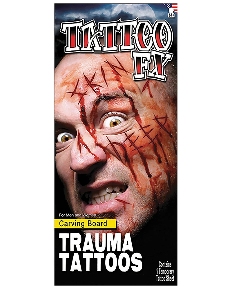 FX Schnittwunden Trauma Klebetattoo