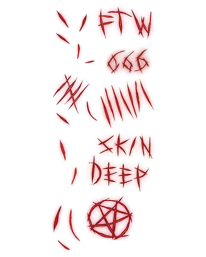 FX Schnittwunden Trauma Klebetattoo