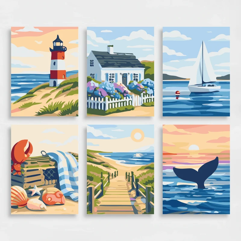 Cape Cod - Mini Paint by Numbers Set