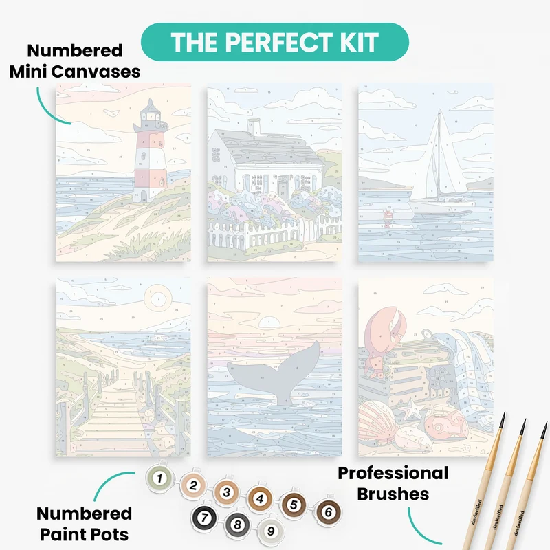 Cape Cod - Mini Paint by Numbers Set