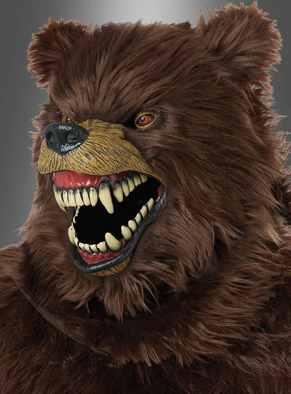 Grizzly Bär Kostüm braun Deluxe mit Motion Maske