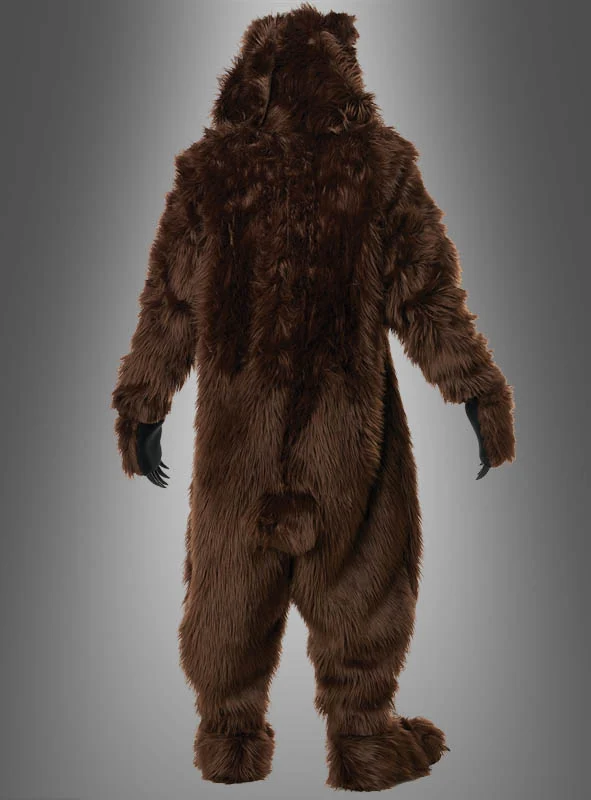 Grizzly Bär Kostüm braun Deluxe mit Motion Maske