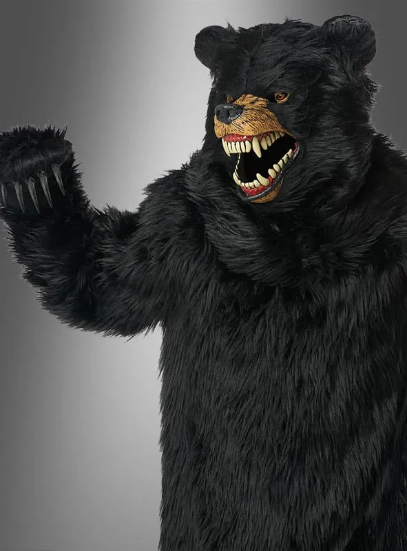 Schwarzbär Kostüm Deluxe mit Ani-Motion Maske