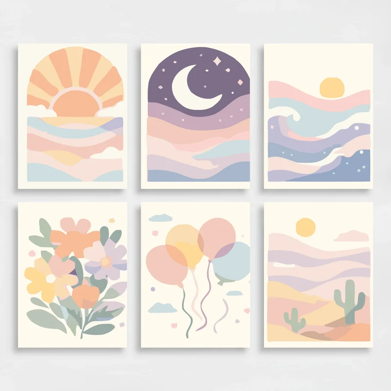 Pastel Dreams - Mini Paint by Numbers Set