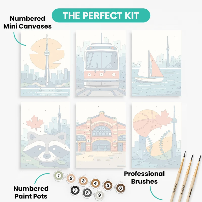 Toronto - Mini Paint by Numbers Set