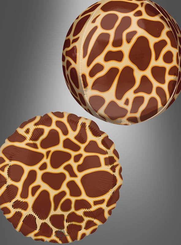 Giraffe Folienballon Orbz Kugel oder Scheibe