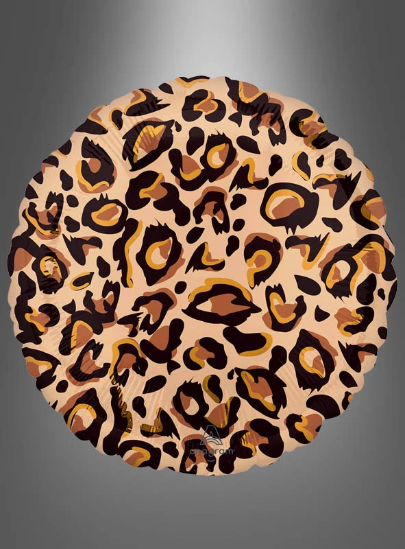 Leopard Folienballon Orbz Kugel oder Scheibe