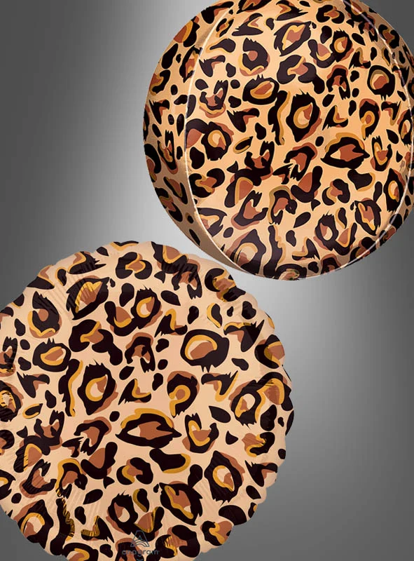 Leopard Folienballon Orbz Kugel oder Scheibe
