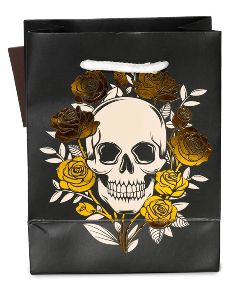Skulls & Roses Geschenktasche 14x11cm
