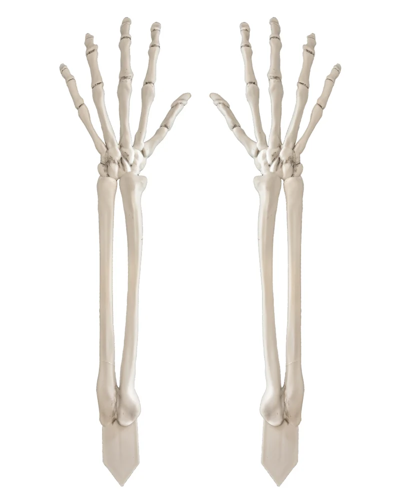 Zwei Skelett-Arme als Gartendeko 44cm
