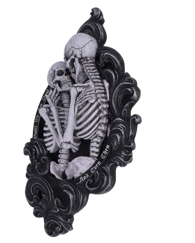 "And Even Then" Skelett Liebespaar Wandrelief 39cm