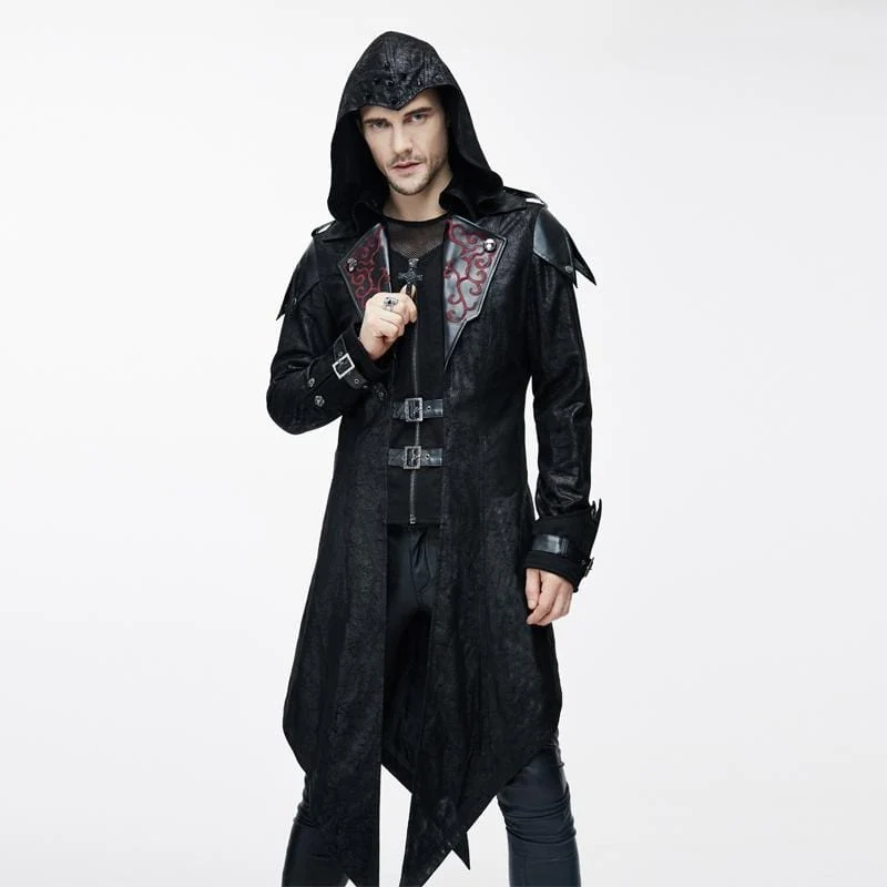 Herren Vintage Frack mit Lederdetails