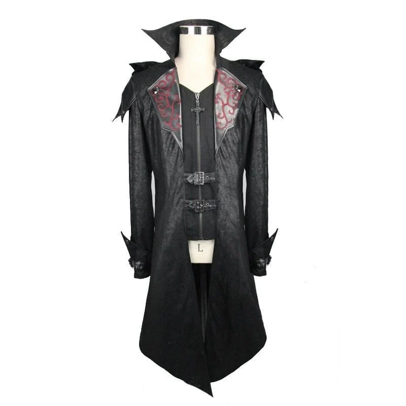 Herren Vintage Frack mit Lederdetails