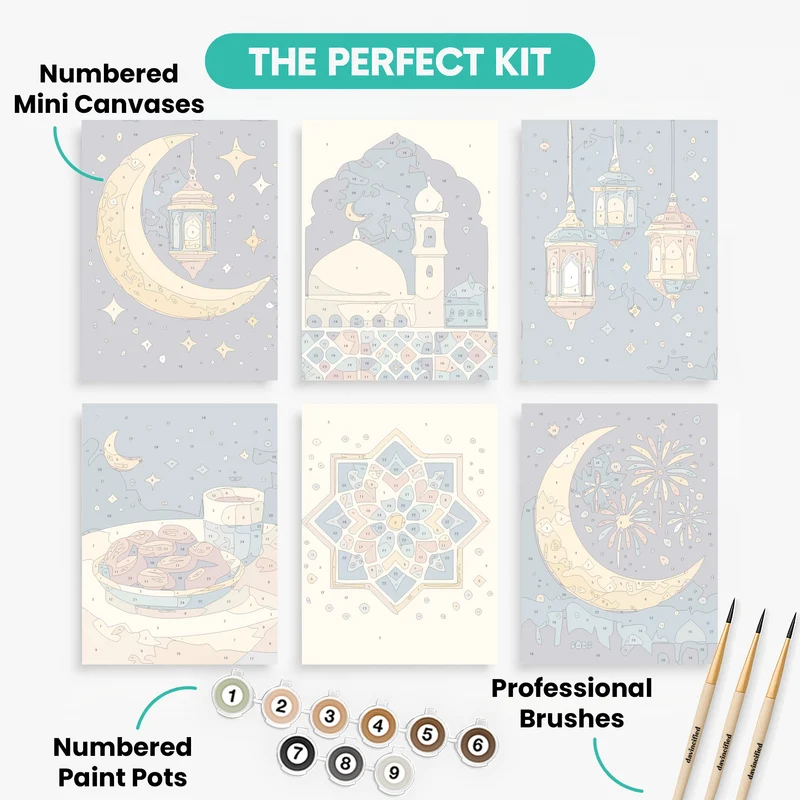 Ramadan and Eid - Mini Paint by Numbers Set