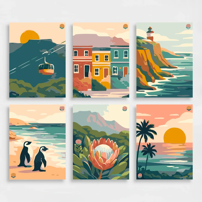 Cape Town - Mini Paint by Numbers Set