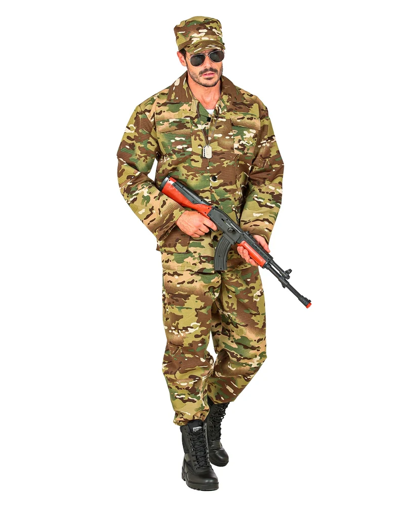 Camouflage Soldaten Kostüm 3-tlg