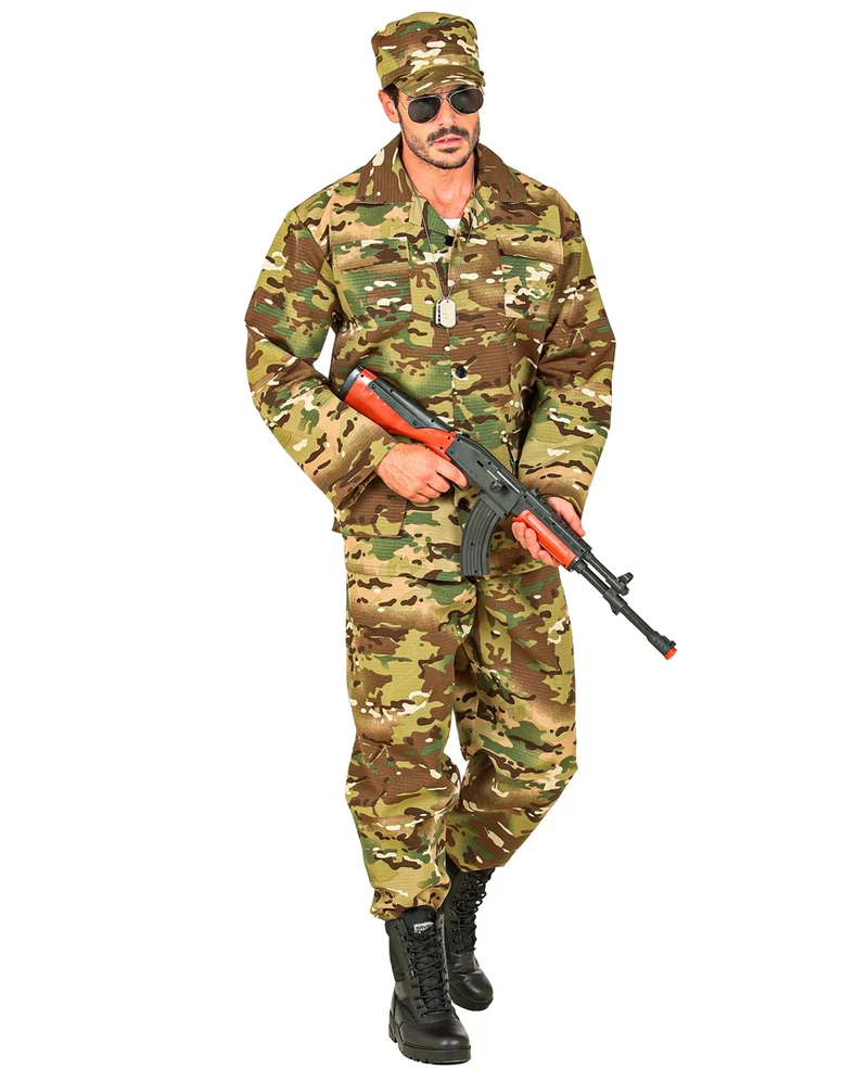 Camouflage Soldaten Kostüm 3-tlg