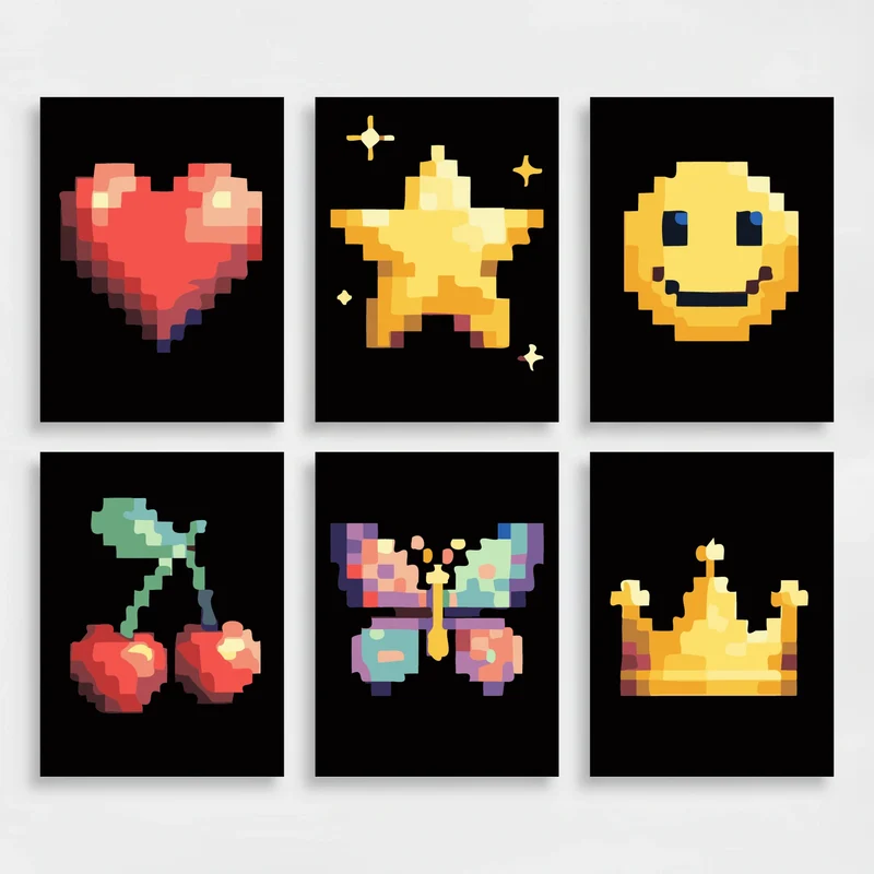 Pixel Party - Mini Paint by Numbers Set