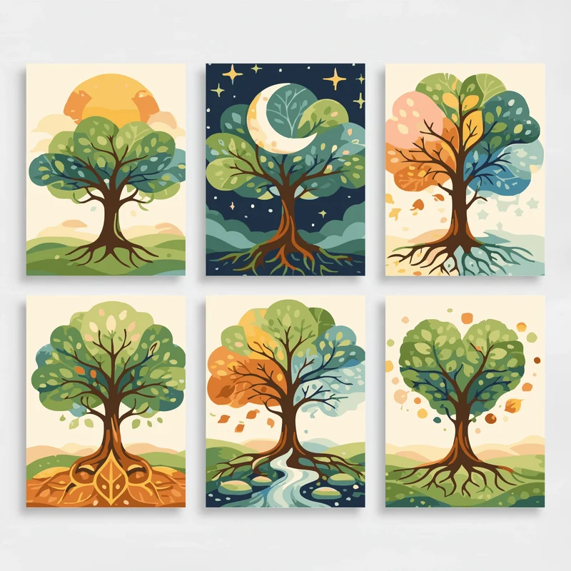 Tree Of Life - Mini Paint by Numbers Set