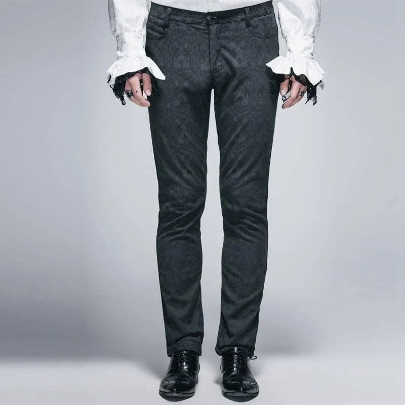Herren Punk Classic Brocade Hose