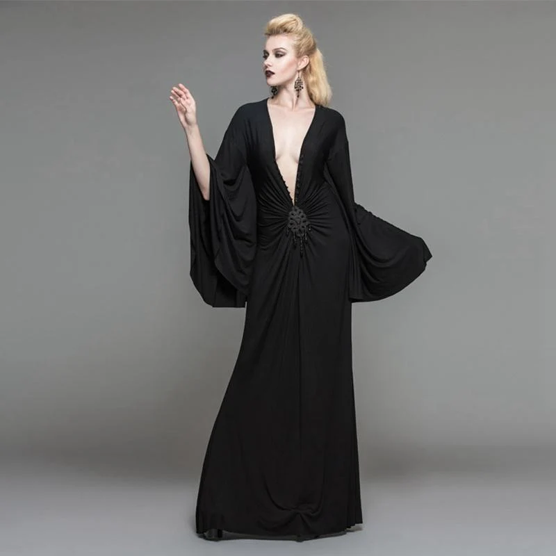 Langes Goth Kleid der Frauen