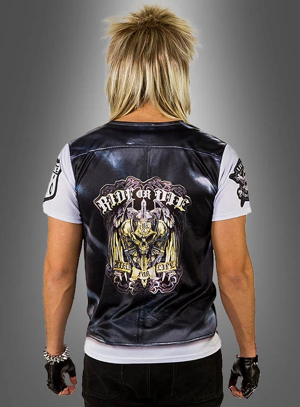 Biker Shirt Rocker Kostüm