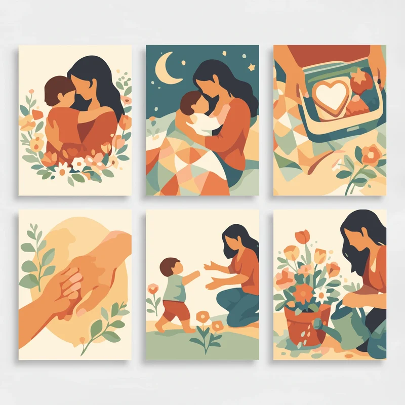 Mother's Love - Mini Paint by Numbers Set