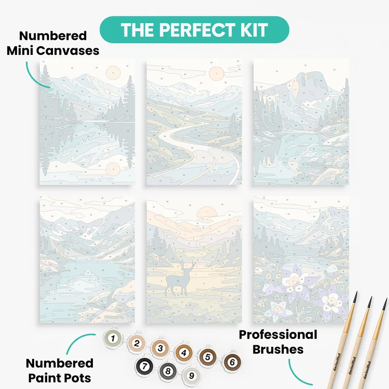 Rocky Mountain National Park - Mini Paint by Numbers Set