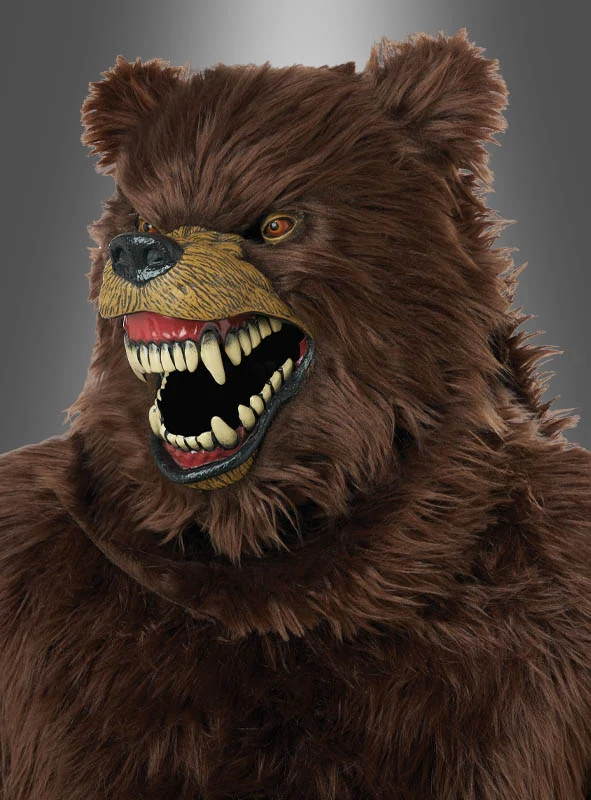 Grizzly Bär Maske mit beweglicher Kiefer