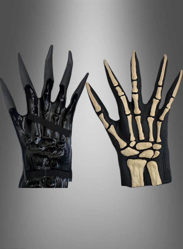 3D Skeletthandschuhe mit Knochen aus Latex