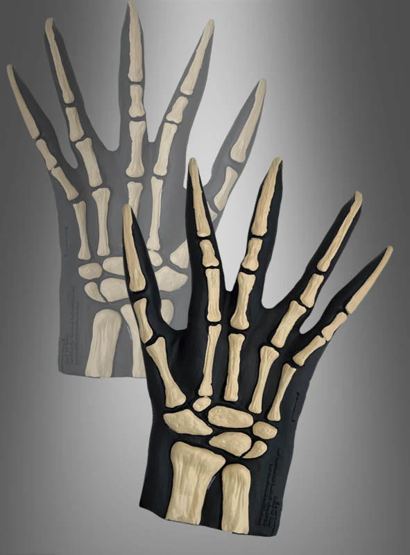 3D Skeletthandschuhe mit Knochen aus Latex