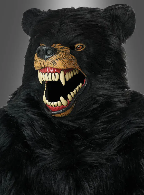 Schwarzbär Maske Animotion lebensecht
