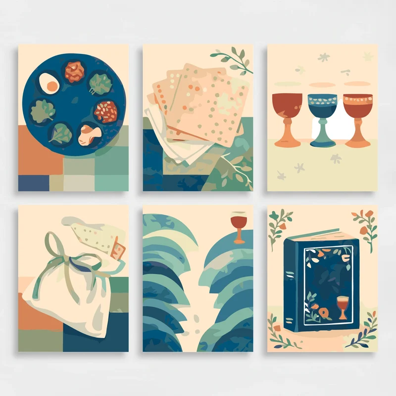 Passover Traditions - Mini Paint by Numbers Set