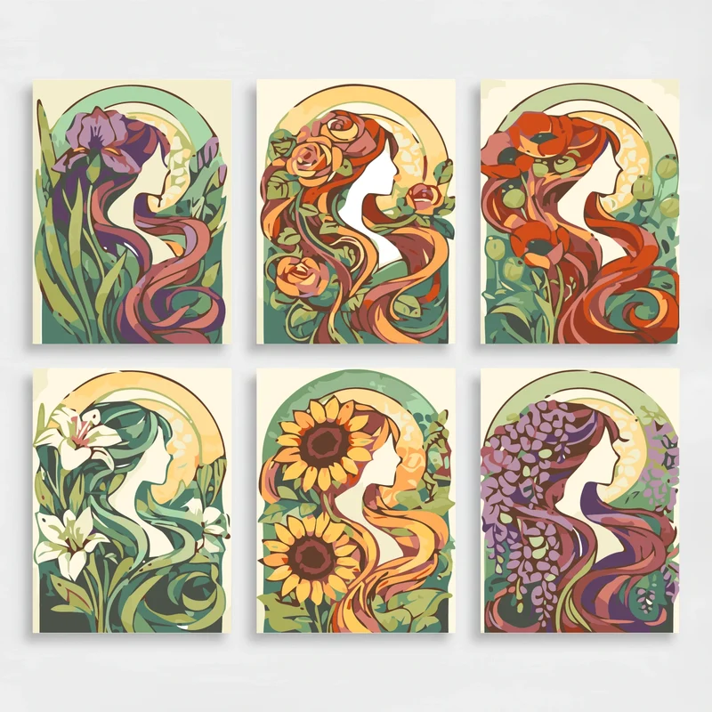 Botanical Muse - Mini Paint by Numbers Set