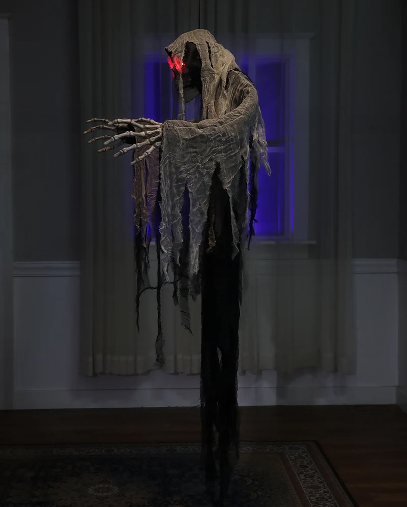 Skelett Phantom Hängefigur mit Licht & Sound 182cm