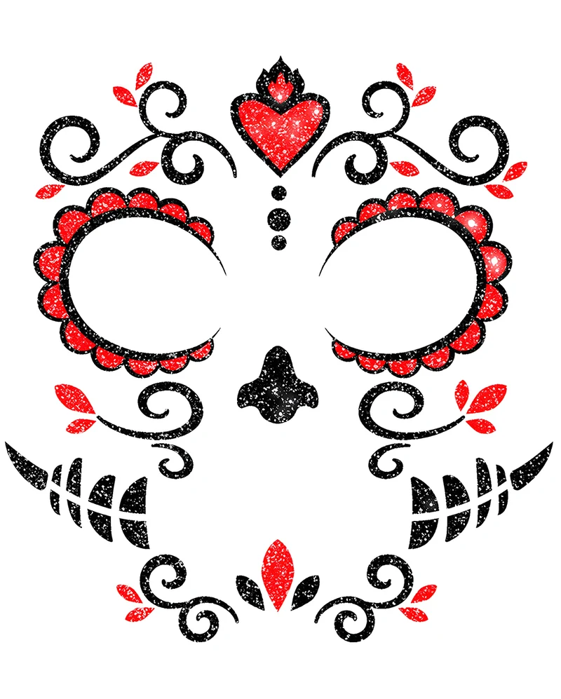 Glitzer Gesichtsaufkleber Catrina