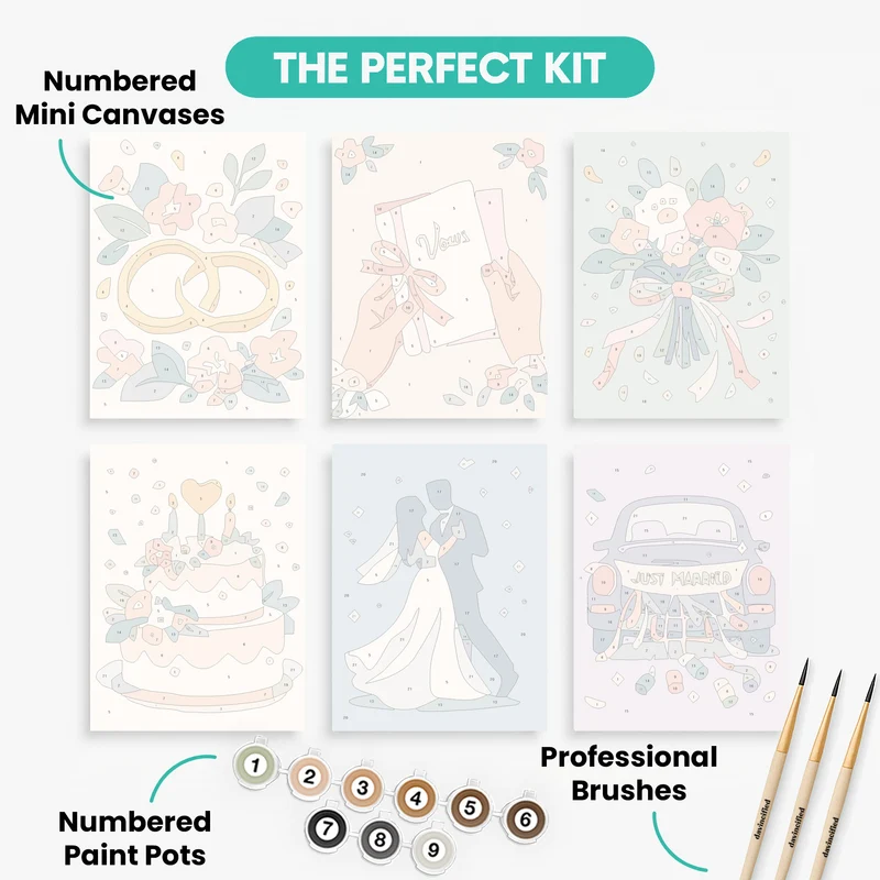 Wedding Celebration - Mini Paint by Numbers Set