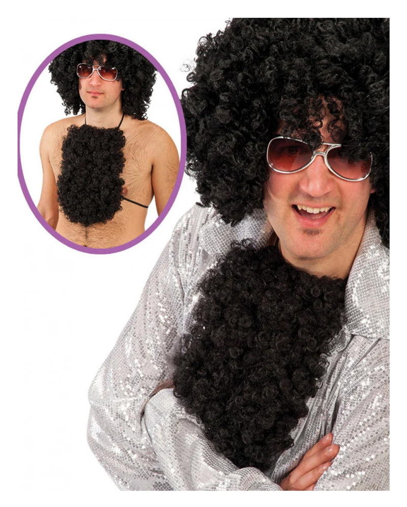 Brusthaartoupet schwarz