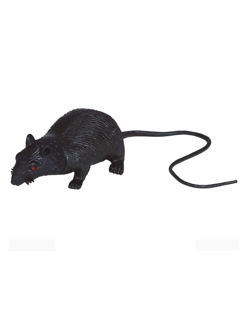 Schwarze Deko Ratte 15cm