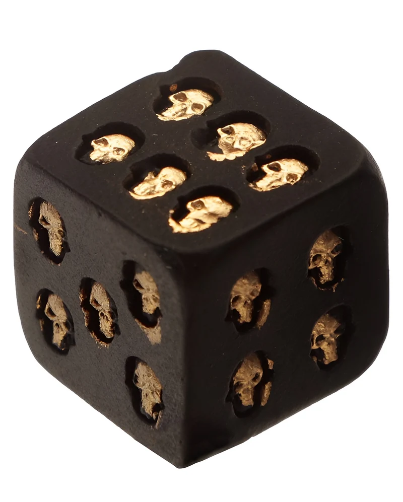 Schwarze Totenkopf Würfel - 2er Set