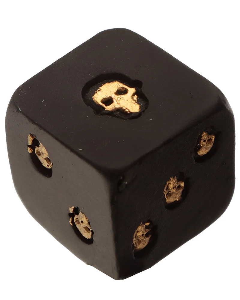 Schwarze Totenkopf Würfel - 2er Set