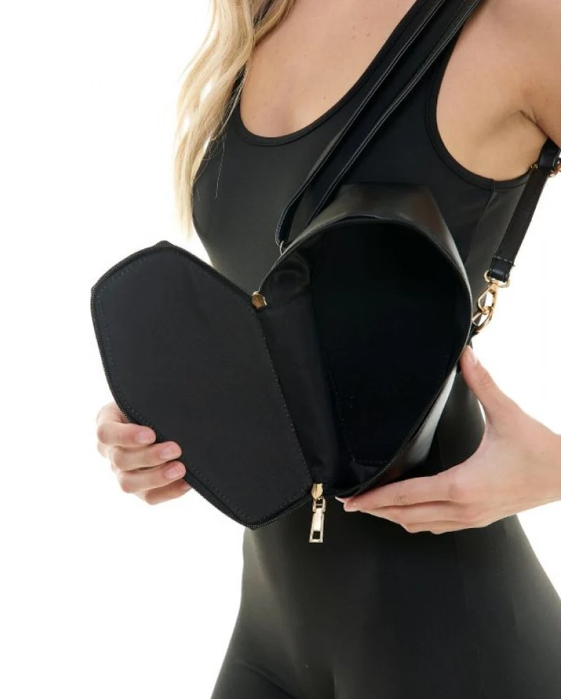 Schwarze Sarg Handtasche