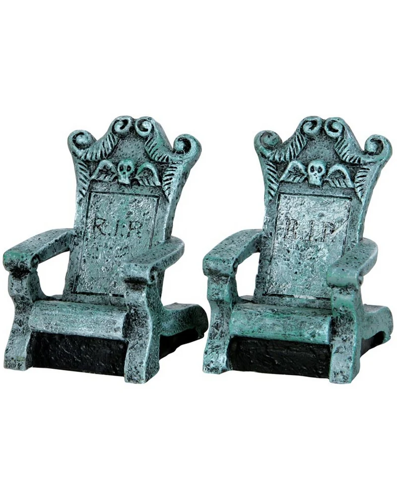 Lemax Spooky Town - Tombstone Chairs 2er Set